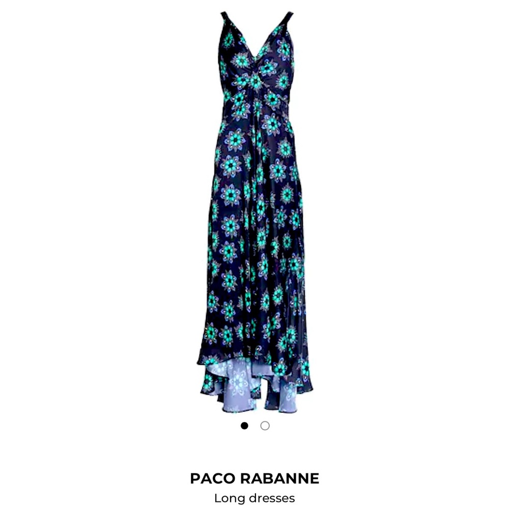 Paco Rabanne long satin dress